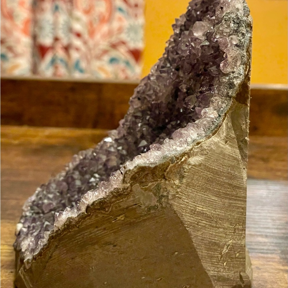 Amethyst Rock Geode 5 1/4” H x 4 1/4” W - Picture 5 of 9